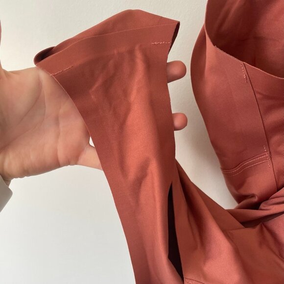 Knix Peak A Boo One Piece Swim Suit Rust Red Orange Sz S+ - Picture 6 of 9